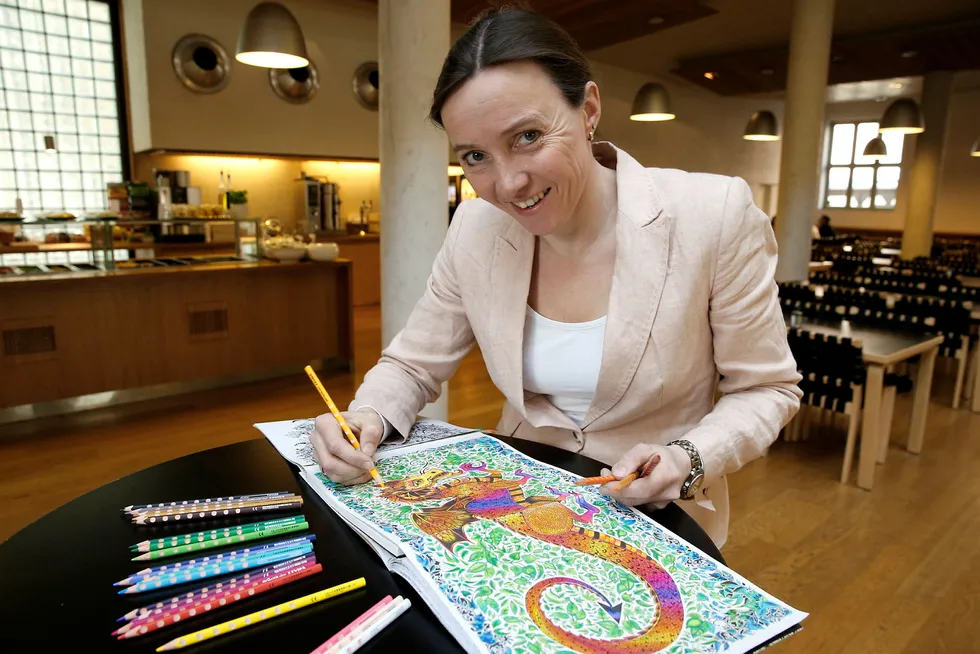 Ingrid Eia Ryvarden oppdaget fargelegging for voksne, noe som ble en uforutsett salgssuksess for Gyldendal i 2015.