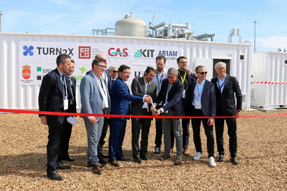 The ribbon-cutting ceremony for the Turn2X plant in Extremadura, Spain.