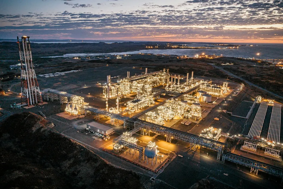 Friday night incident: the Pluto LNG plant in Western Australia.