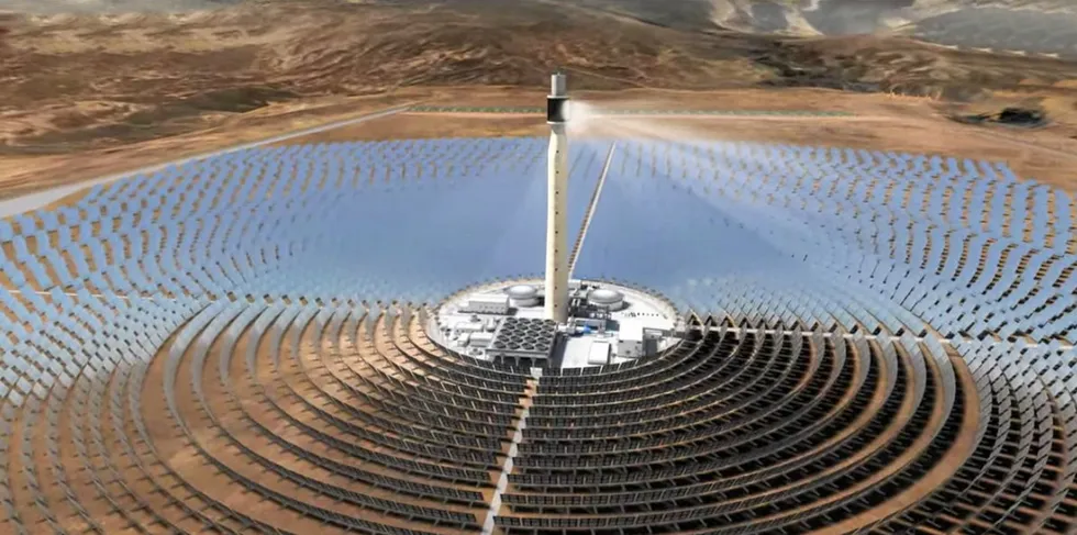 The Noor III solar power facility in Morocco.
