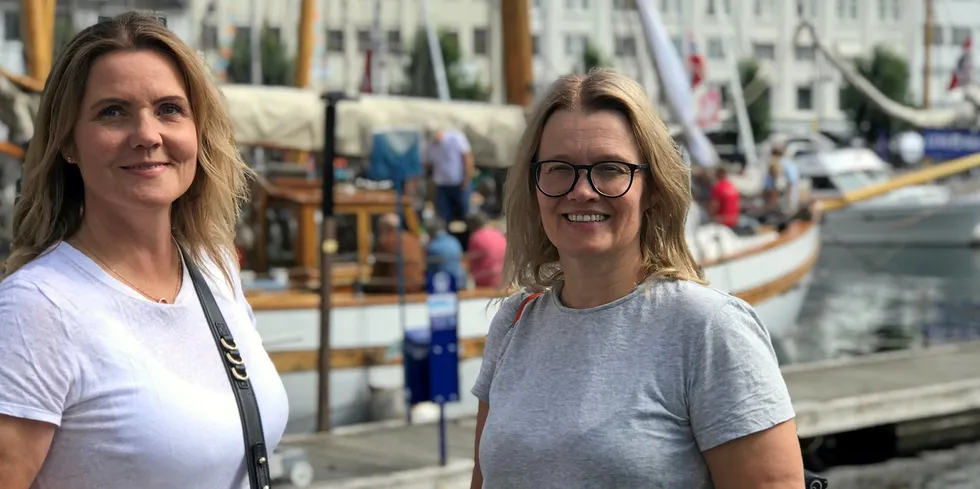 Mariann Frantsen (tv) og Eirin Roaldsnes under Arendalsuka.