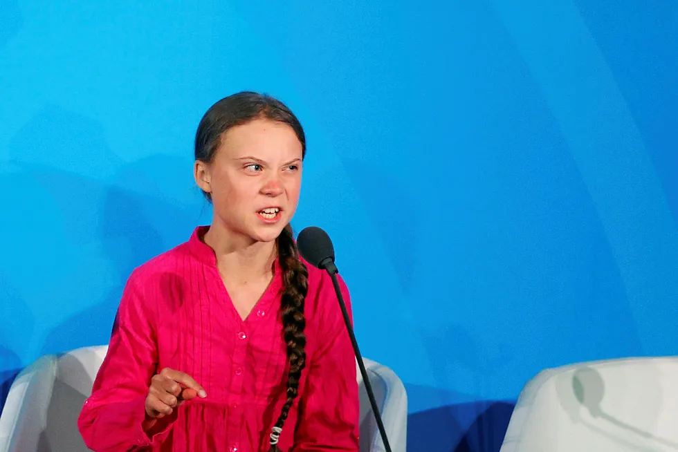 Speaking out: environmental activist Greta Thunberg Photo: AP/Jason DeCrow