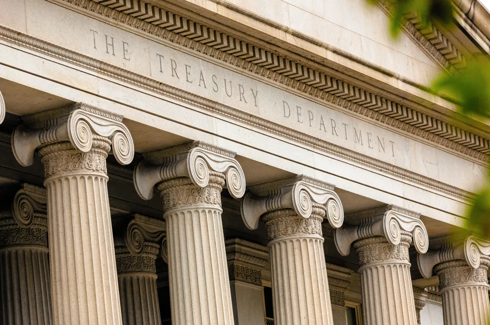 The US Treasury Department in Washington DC, which issued the guidelines on Friday morning.
