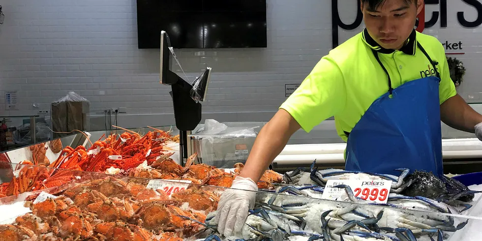 VARIERT TILBUD: Sydney fiskemarked er stort og bestående av fisk av mange slag. Her går både lokale og turister for å oppleve fiskehandel, kjøpe mat og sikre seg de beste råvarene til dagens middag.