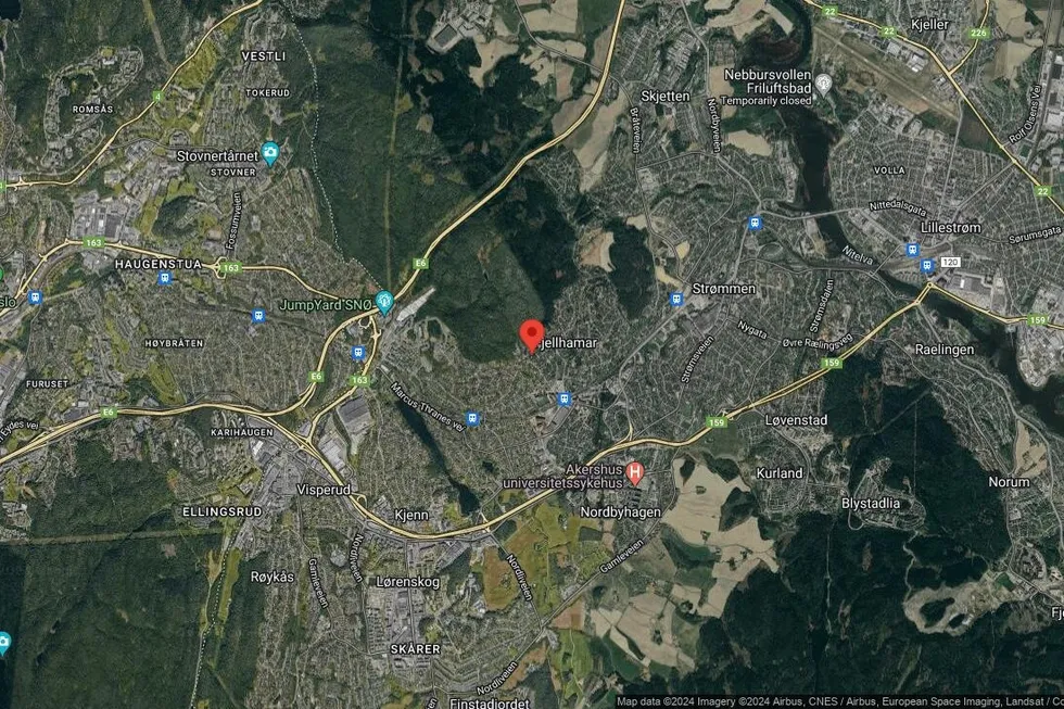 Området rundt Odins vei 38, Lørenskog, Akershus