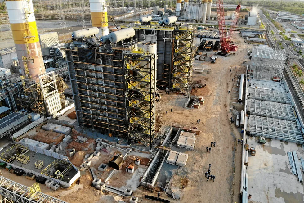 Power: construction of the Parnaiba V thermoelectric plant, part of Eneva's gas-to-wire project in Brazil