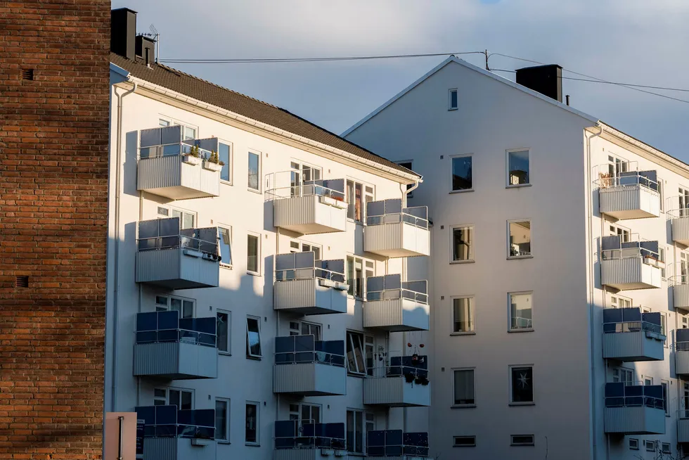 Prisene på brukte Obos-boliger sank med 1,2 prosent i mars. Illustrasjonsfoto av boliger i Oslo.