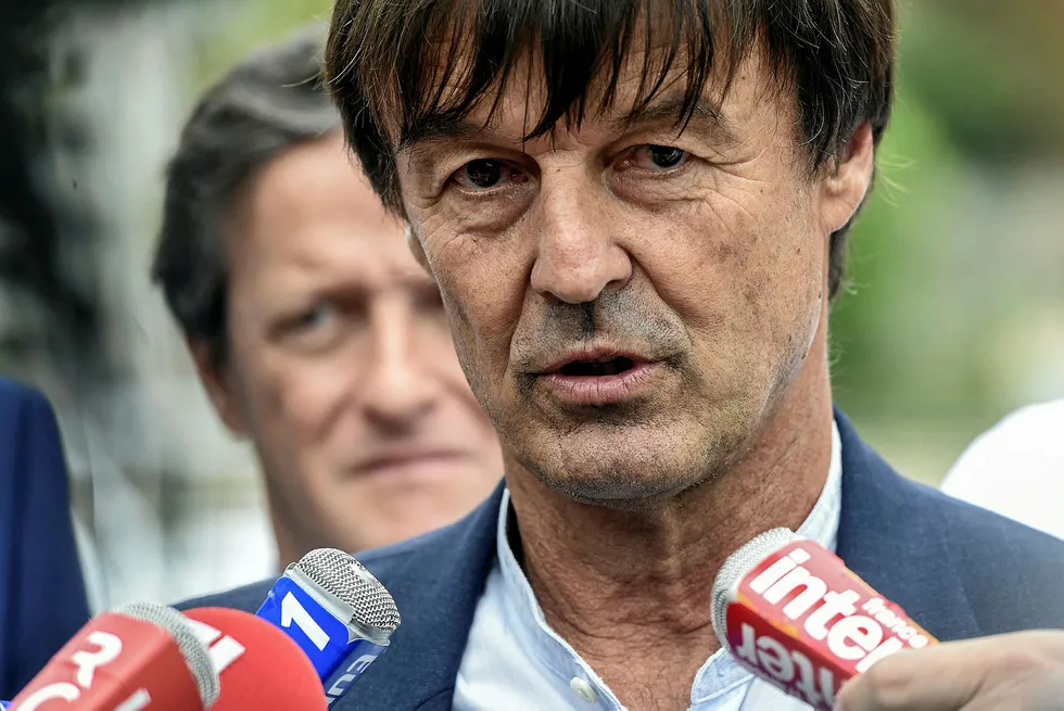 France's Ecological Transition Minister Nicolas Hulot