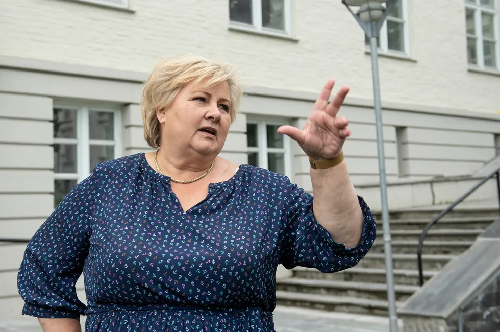 Uphill: Norway Prime Minister Erna Solberg