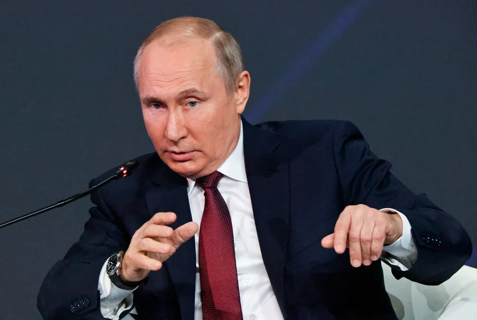 Concerns: Russian President Vladimir Putin at the St Petersburg International Economic Forum
