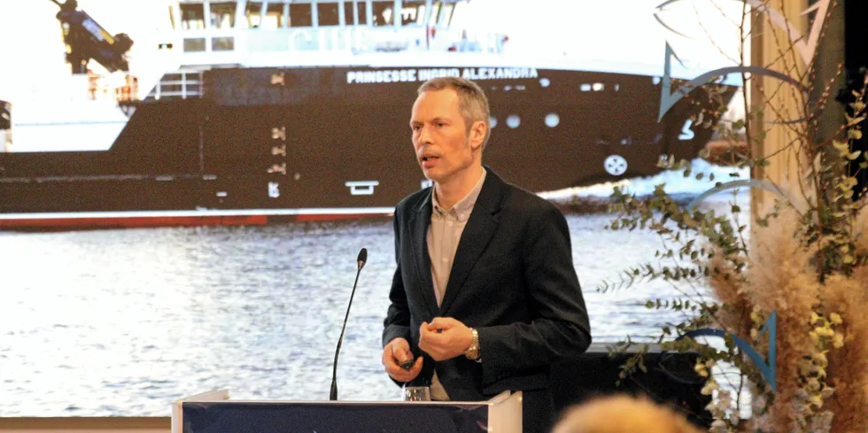Geir Huse er fagdirektør ved Havforskningsinstituttet i Bergen. Her på årsmøter til interesse og arbeidslivsorganisasjonen Fiskebåt i februar.