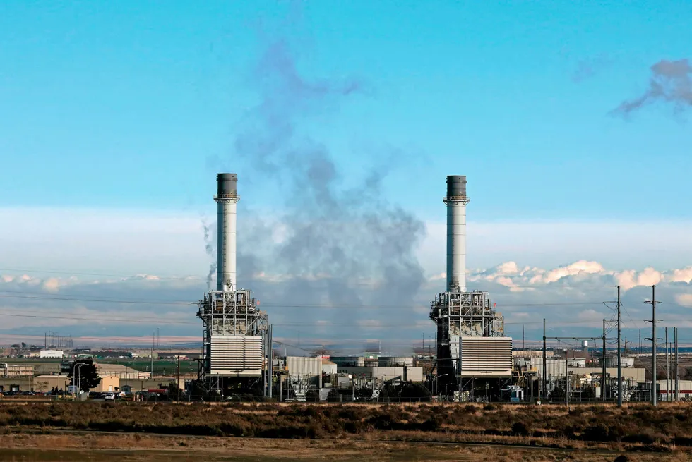 A natural gas-fired electricity generating power plant near Hermiston Oregon.