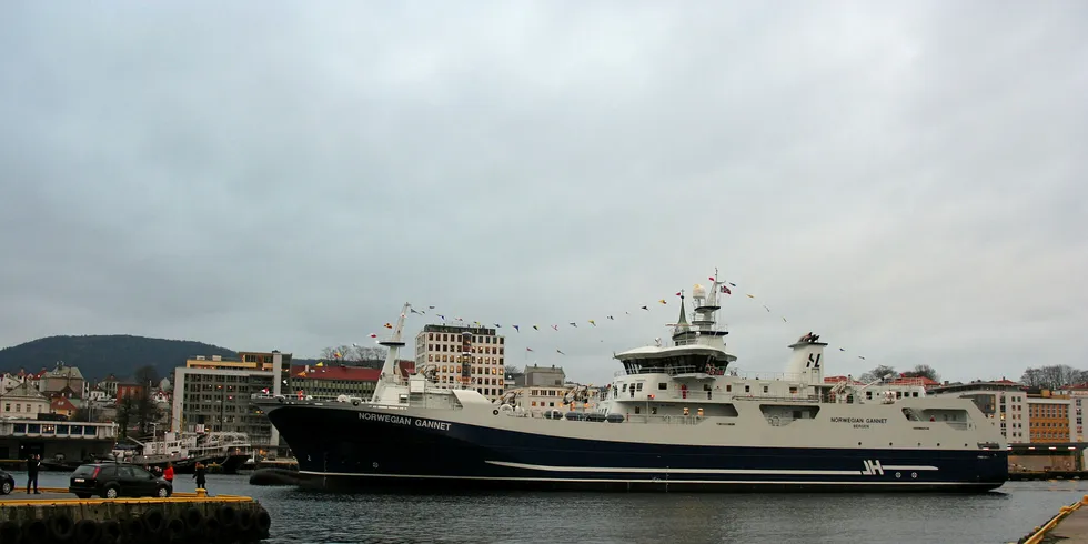 Slaktebåten Norwegian Gannet ankom Bergen 16. november