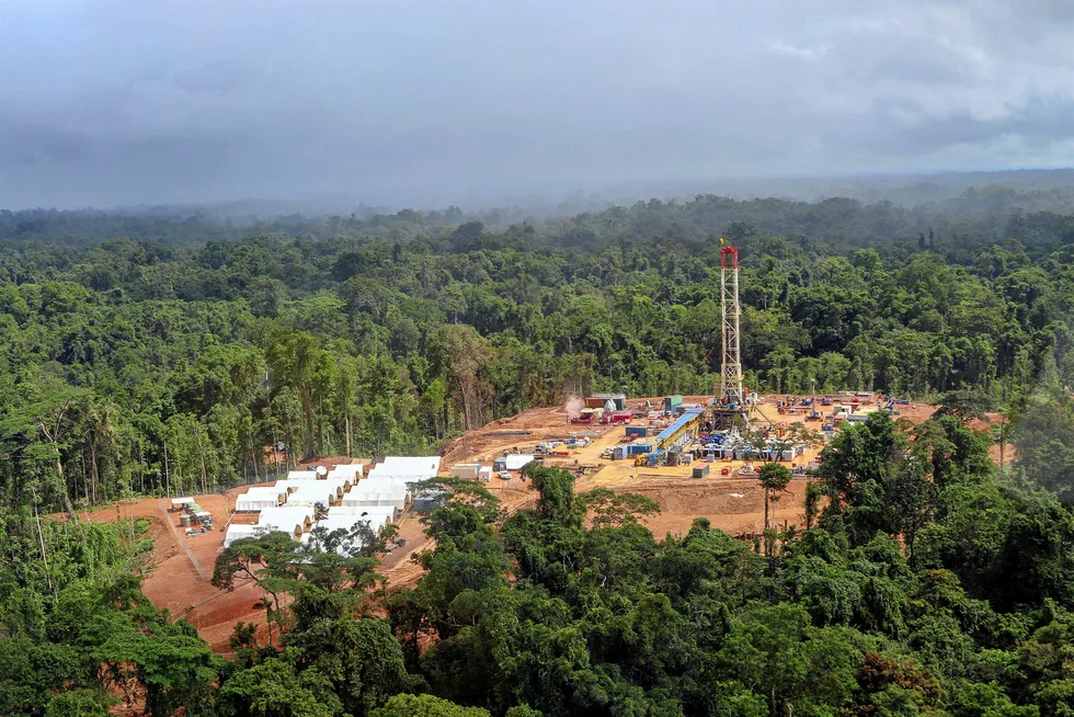 Volumes: drilling work at the Kimu-2 appraisal well in the PNG forelands