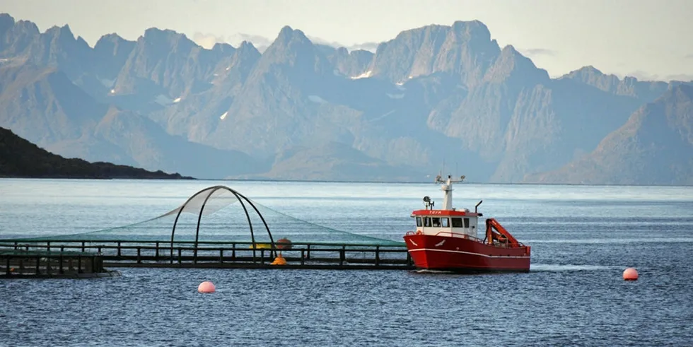 Cermaq-anlegg i Steigen i Nordland.