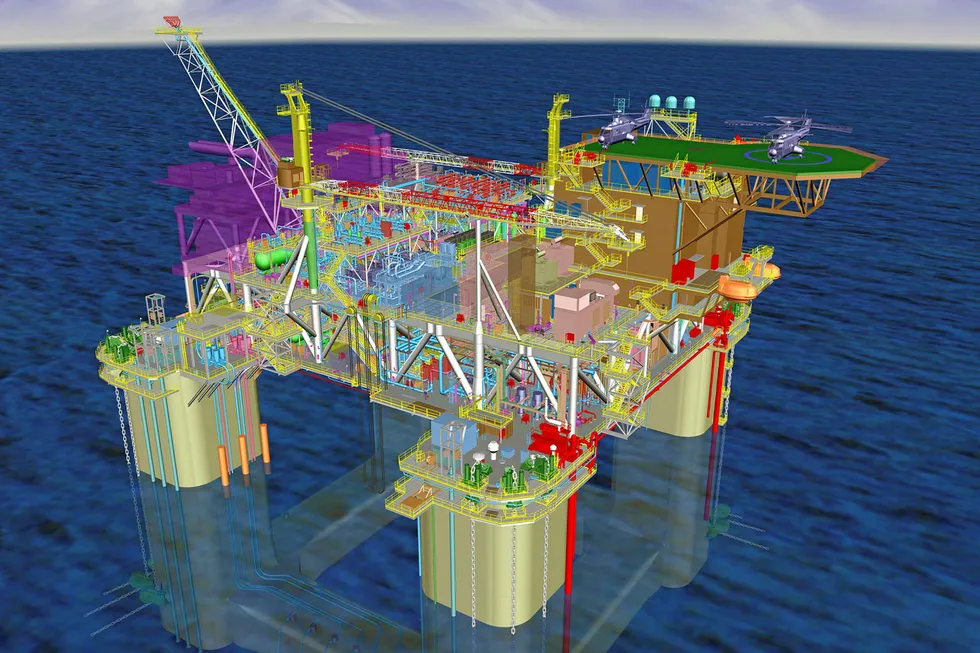Highly rated: an illustration of Chevron's Anchor semi-submersible production unit