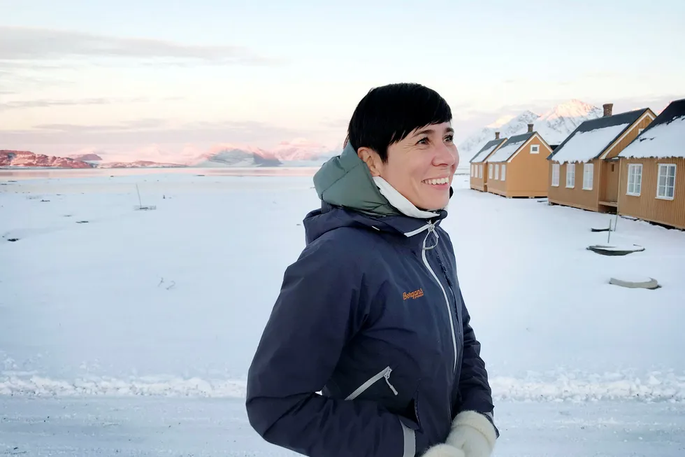 Utenriksminister Ine Eriksen Søreide var denne uken vert for blant annet klimaforskere, investorer og bankfolk på symposium i Ny-Ålesund på Svalbard om klima og finansiell risiko.