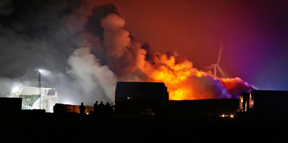 Atlantic Sapphire's Danish land-based salmon facility was completely destroyed in a fire in September.