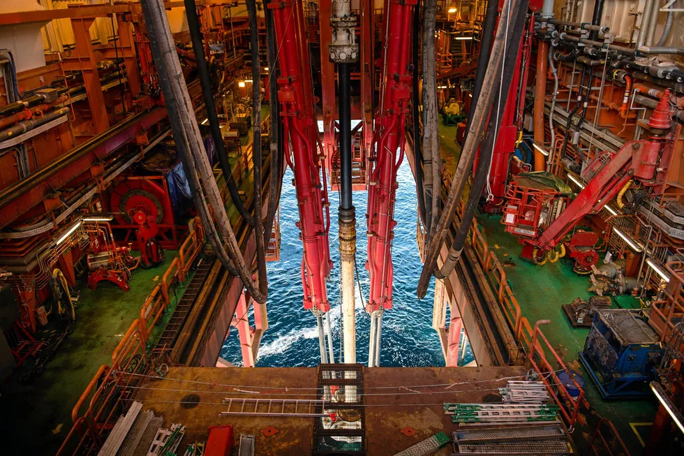 Chartered: on the drill floor of the Hercules semi-submersible