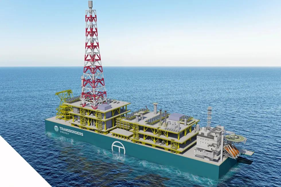 Touted solution: Transborders Energy’s pre-engineered FLNG facility.