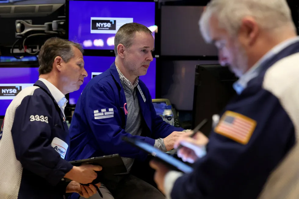 Full konsentrasjon i New York Stock Exchanges meglerhall tidligere denne uken.