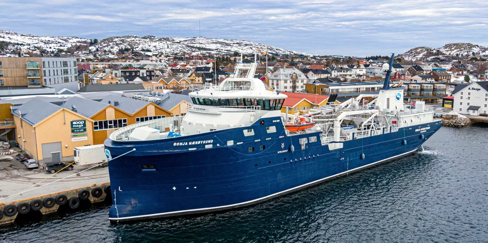 «Ronja Nærøysund» fra Sølvtrans. Brønnbåten er på 4.000 kubikkmeter.