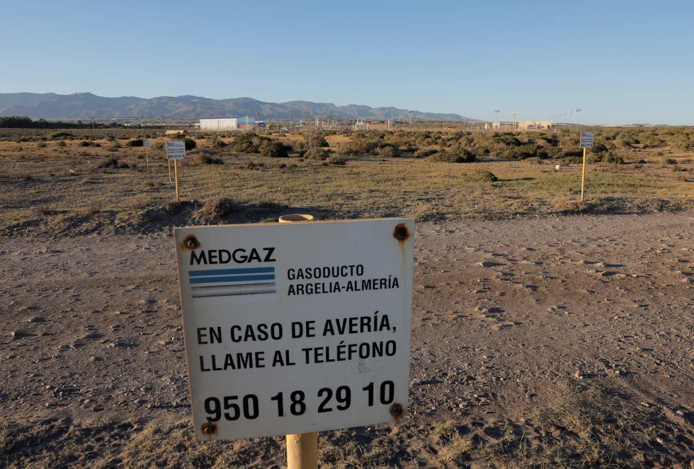 Gas glitch: signs on a Spanish beach indicate the location of the Medgaz pipe outside Almeria