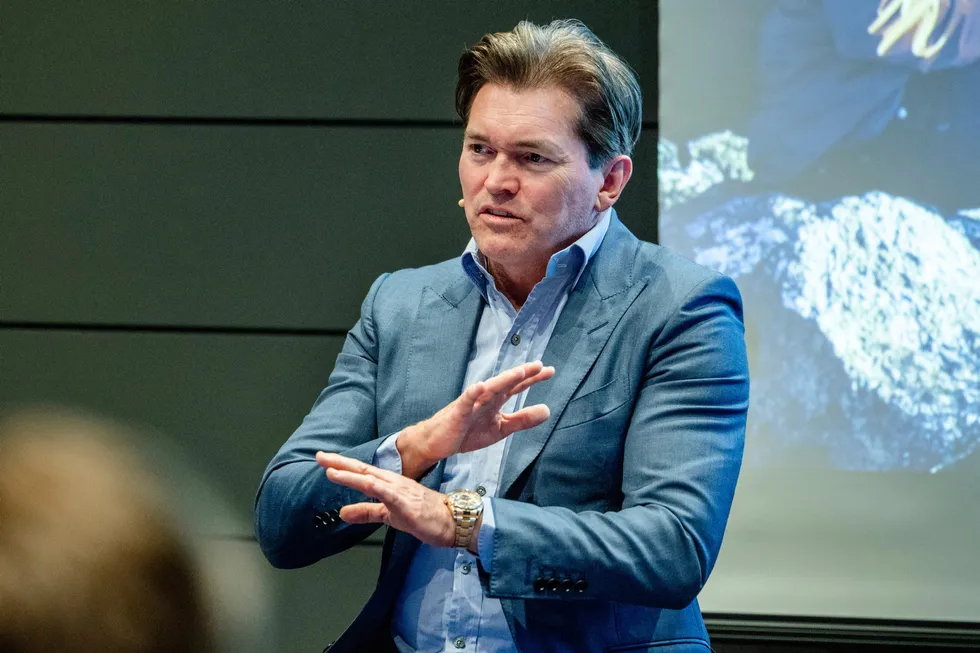 Arne Fredly på Pensum Asset Managements sommerseminar.