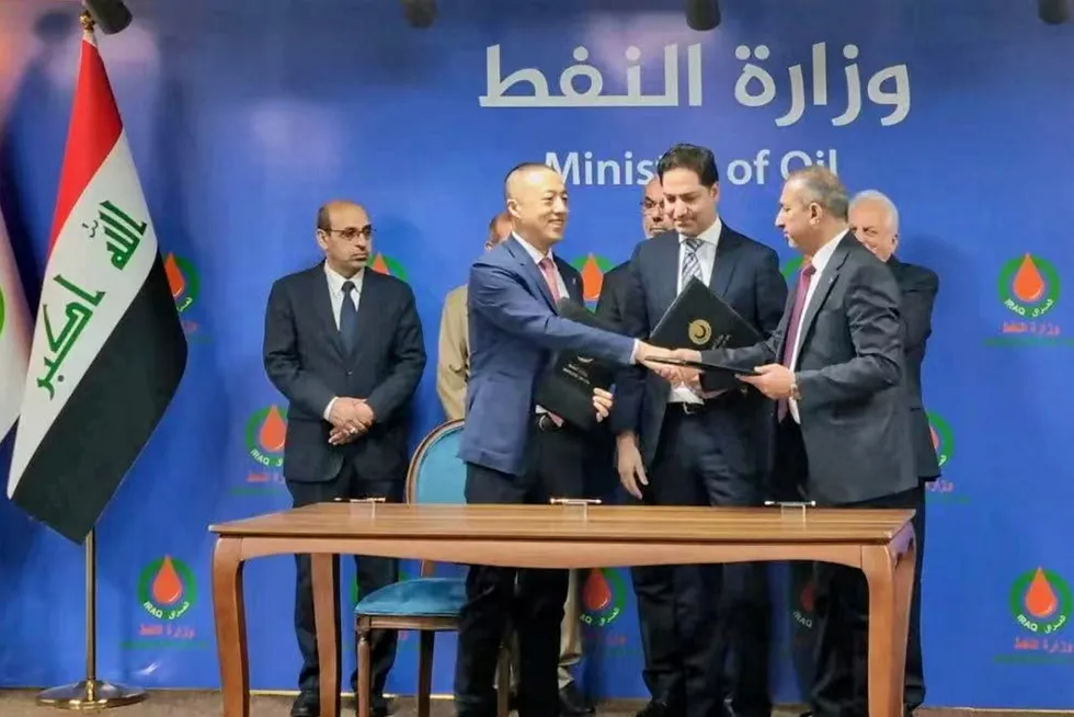 Jereh signs the deal to develop an Iraqi gas field.