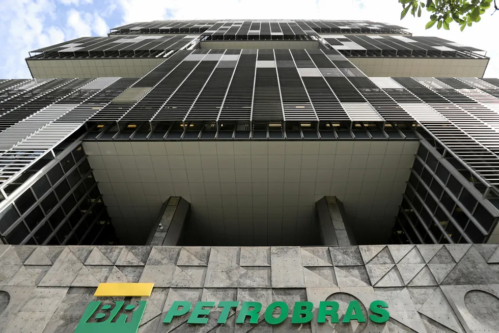 Done deals: the facade of Petrobras headquarters in Rio de Janeiro, Brazil