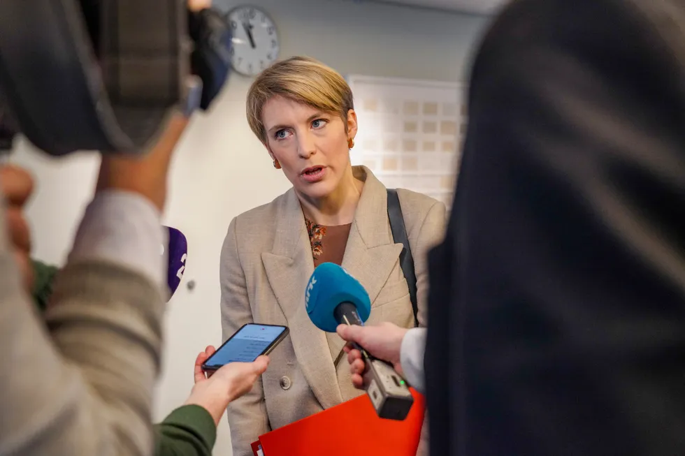 Kari Elisabeth Kaski (SV), her i forkant av budsjettforhandlingene mellom regjeringspartiene og SV i fjor høst.