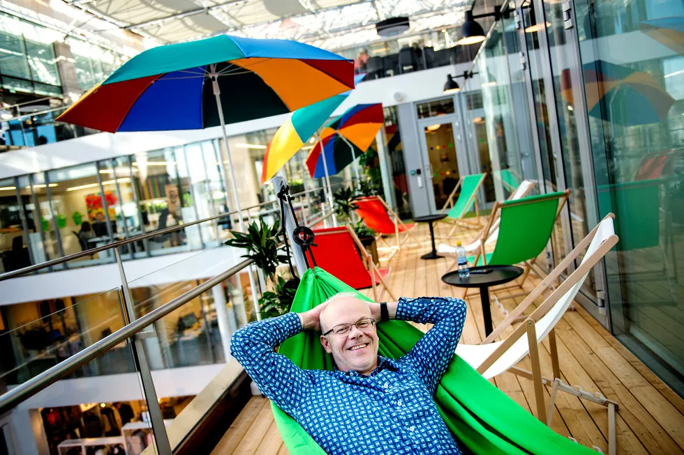 Jan Grønbech er Google-sjef i Norge. Her i selskapets moderne lokaler på Aker Brygge. Foto: Fartein Rudjord