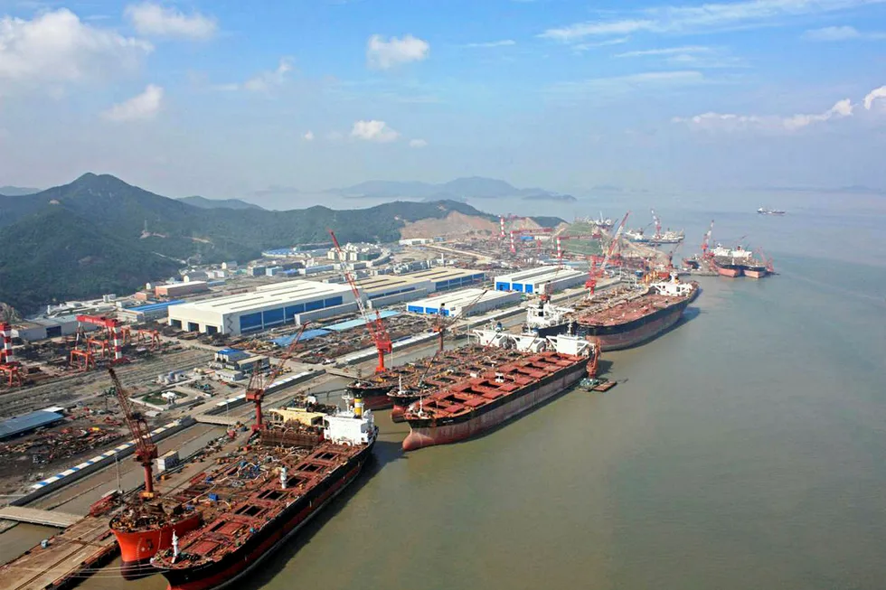 Completion work: Cosco's yard in Zhoushan, China