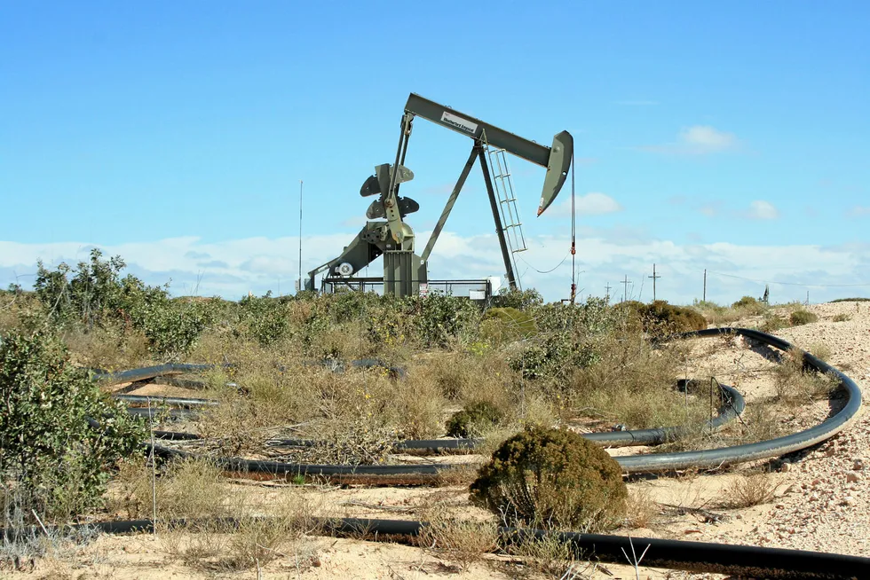 Output: New Mexico showed the biggest percentage rise in crude production