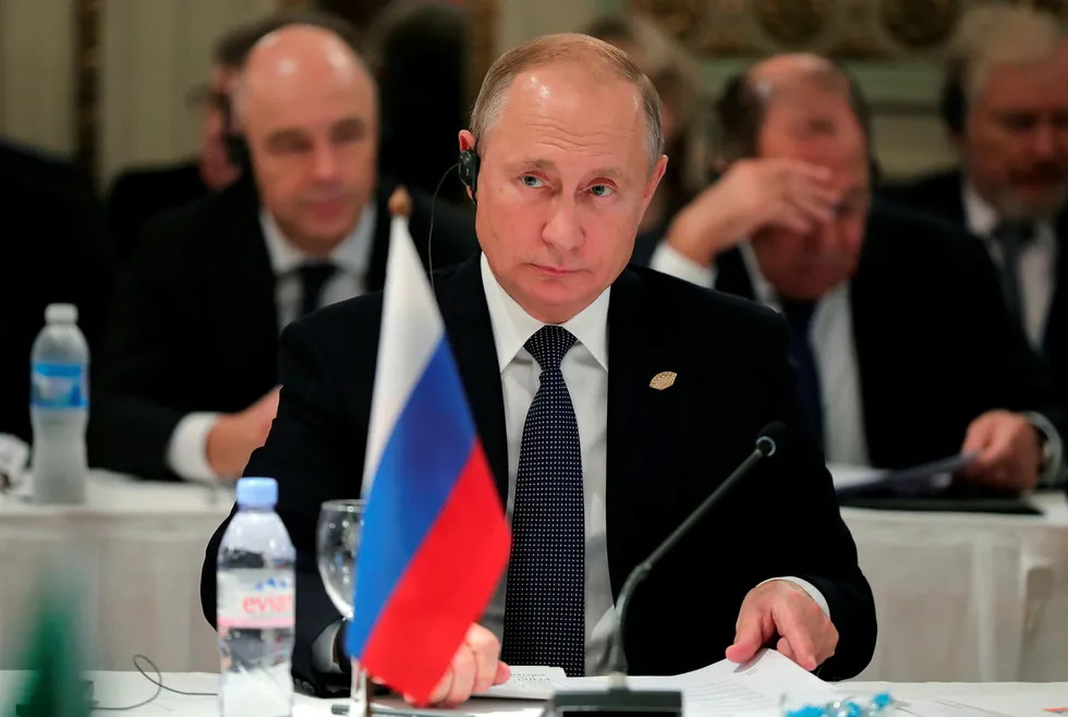 President Vladimir Putin på G20-toppmøtet i Buenos Aires.