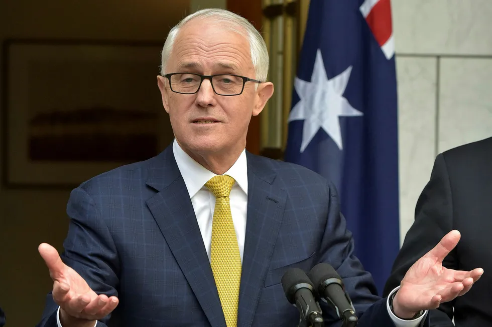 Australias statsminister Malcolm Turnbull beholdt jobben.