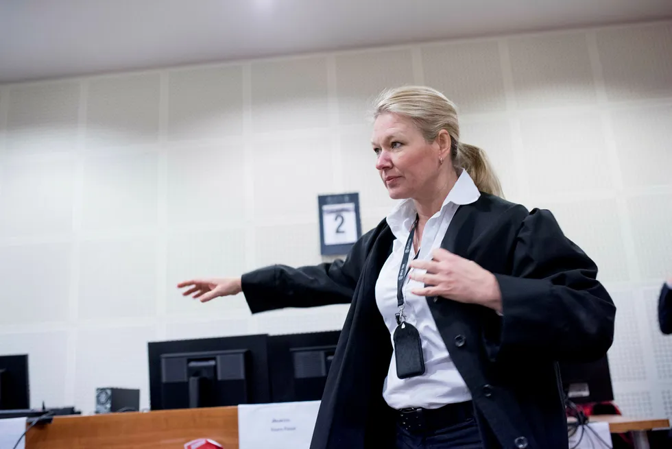 Førstestatsadvokat Marianne Djupesland under domsavsigelse i Yara-saken. Foto: Skjalg Bøhmer Vold