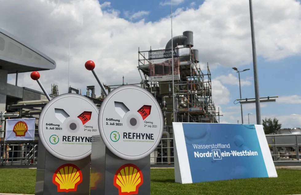 Hydrogen ambitions: Shell has launched a hydrogen electrolysis plant called 'Refhyne' and will produce green fuels within a European Union-funded consortium