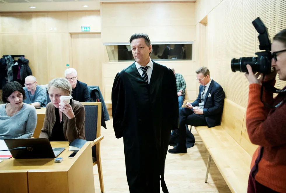 Advokat Kjetil Edvardsen sier Aleris har opptrådt uaktsomt. Her fra rettssaken mellom Fagforbundet og velferdsselskapet Aleris Ungplan og BOI mandag.