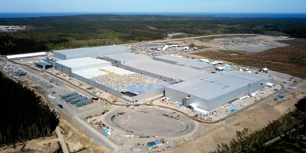 Northvolt Ett factory in northern Sweden under construction