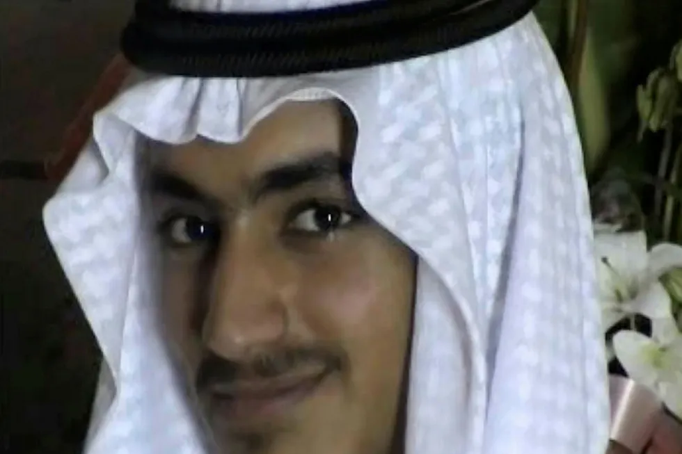 En udatert skjermdump viser Hamza Bin Laden. Bildet er gitt ut av CIA.