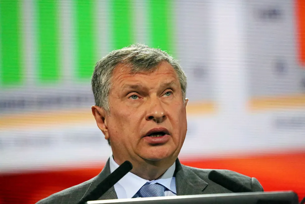 Production: Rosneft chief executive Igor Sechin