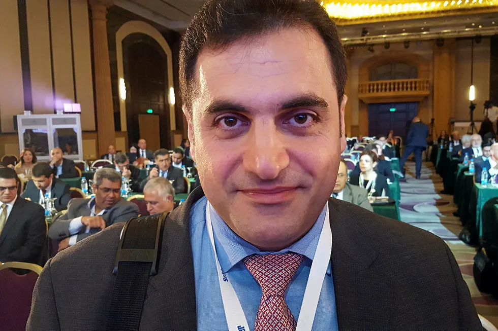 Hopeful: Lebanese Energy Minister Cesar Abi Khalil