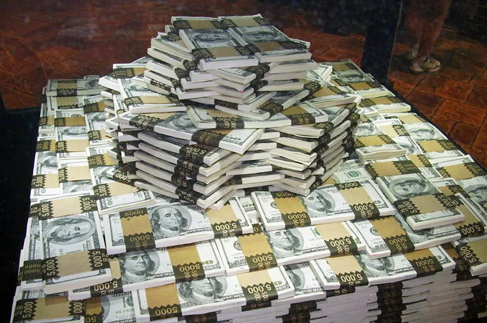 A large pile of money.