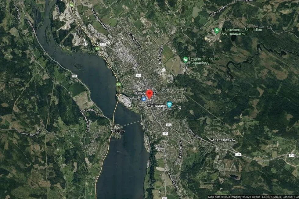 Området rundt Grønstads gate 58, Lillehammer, Innlandet