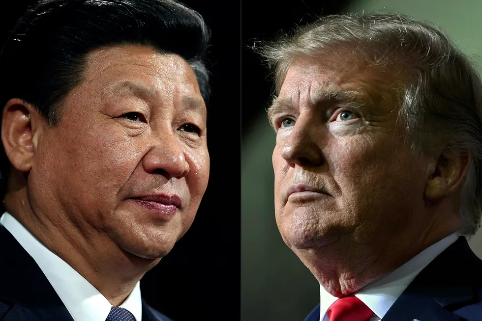 Rising tension: China's President Xi Jinping (L) and US President Donald Trump