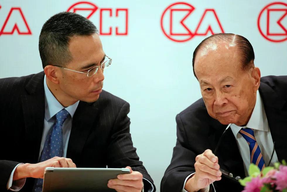 Key role: leading Husky shareholder and Hong Kong tycoon Li Ka-shing (right) also controls HK Electric, which could receive output from the Lingshui 17-2 field. When he retires, his son Victor Li (left) is expected to take control