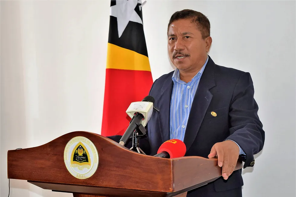 Negotiations: Timor-Leste Minister of Petroleum & Minerals Victor Soares