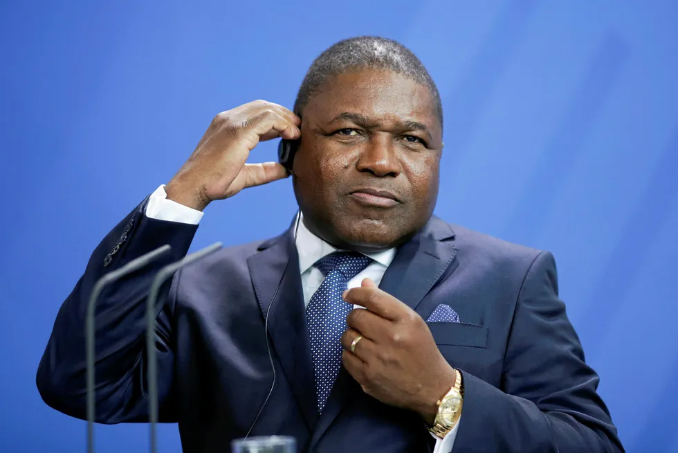 The President of Mozambique Filipe Jacinto Nyusi
