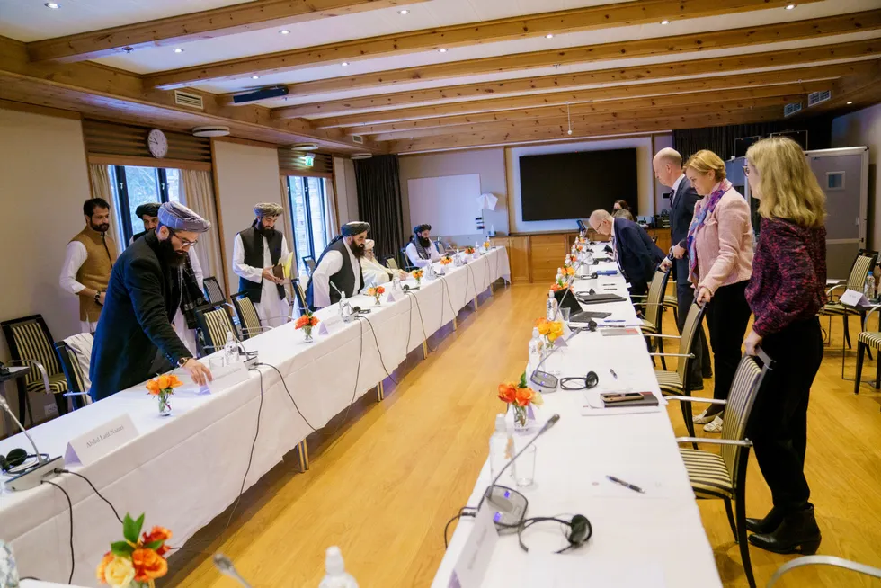 Tirsdag i forrige uke møttes norsk embetsverk og representanter fra Taliban på Soria Moria hotell i Oslo.